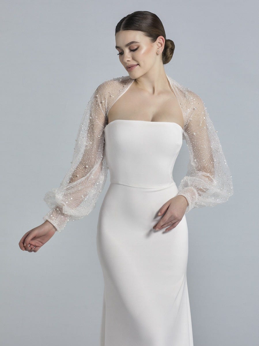 Coprispalle on sale sposa pizzo