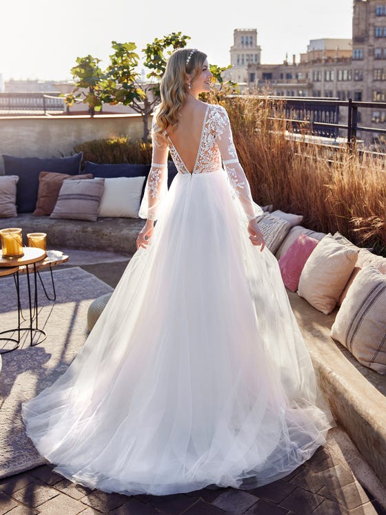 Elegant Satin Wedding Dress, Long White Wedding Dress, Romantic Wedding  Dress, A-line Wedding Dress, Satin Wedding Dress With Sleeves -  Canada
