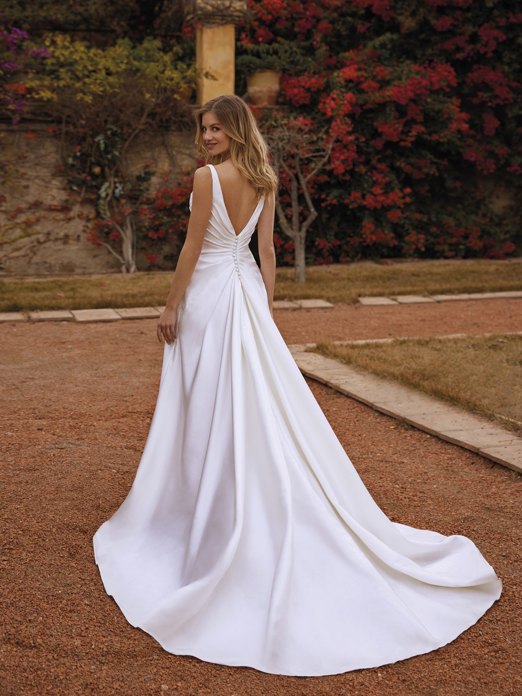 T back wedding store dress